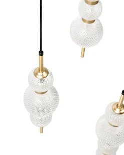 Hængelampe med 3 lys ARAS LED Glas Guld