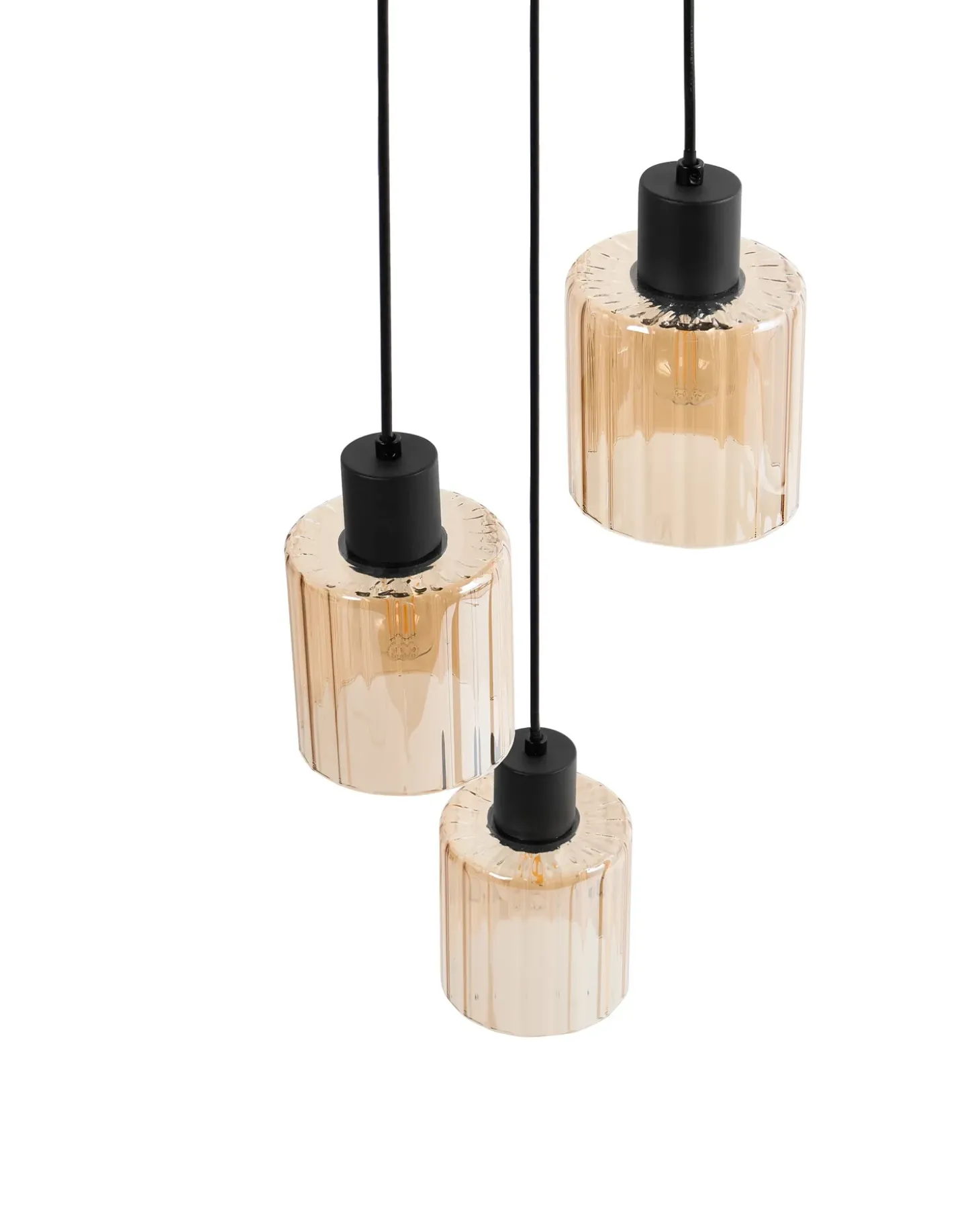 Hængelampe med 3 lys KITARE Glas Beige
