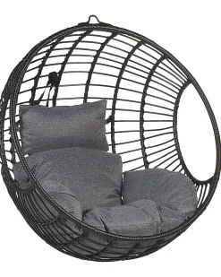Hængestol ASPIO PE-rattan Sort
