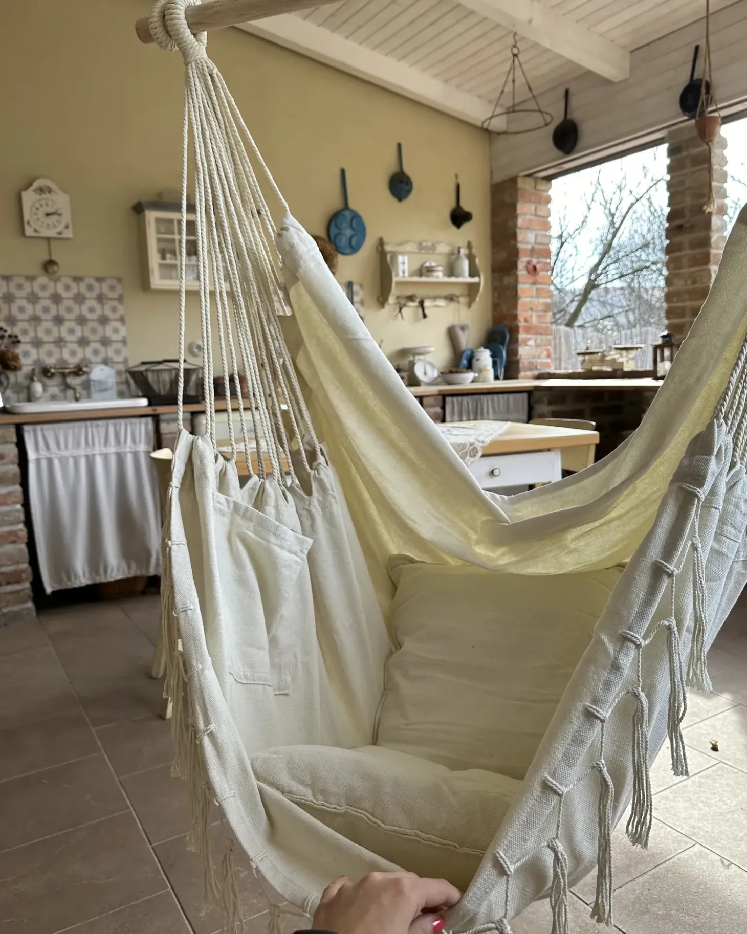 Hængestol BONEA Bomuld Beige