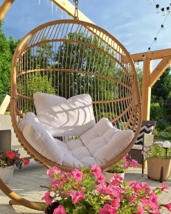 Hængestol med stativ ACRI PE-rattan Beige