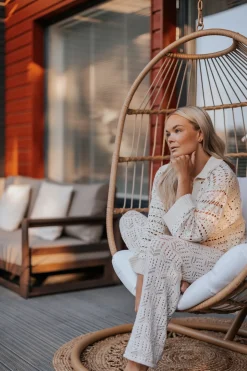 Hængestol med stativ ALBA PE-rattan Naturlig