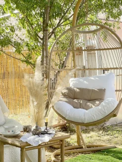 Hængestol med stativ ALBA PE-rattan Naturlig