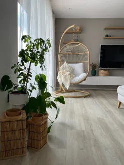 Hængestol med stativ ALBA PE-rattan Naturlig