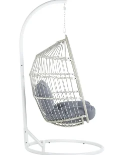 Hængestol med stativ ALBA PE-rattan Hvid