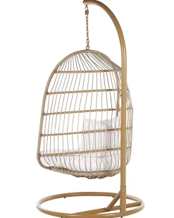 Hængestol med stativ ALLERA PE-rattan Beige