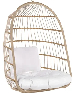 Hængestol med stativ ALLERA PE-rattan Beige