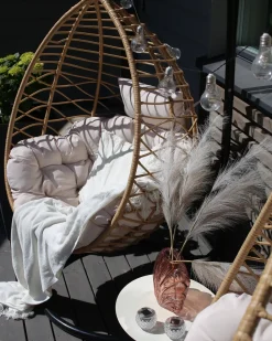 Hængestol med stativ ARSITA PE-rattan Naturlig
