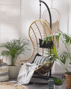 Hængestol med stativ PINETO PE-rattan Naturlig