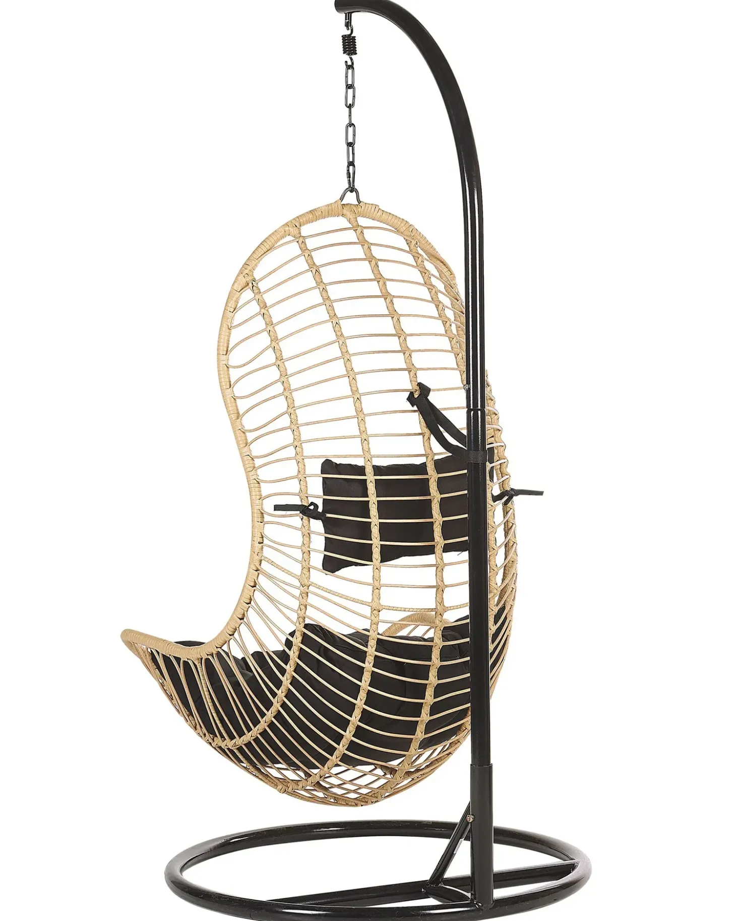 Hængestol med stativ PINETO PE-rattan Naturlig