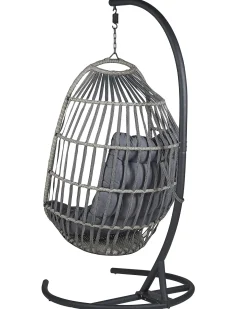 Hængestol med stativ SESIA PE-rattan Mørkegrå