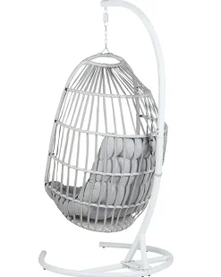 Hængestol med stativ SESIA PE-rattan Lysegrå