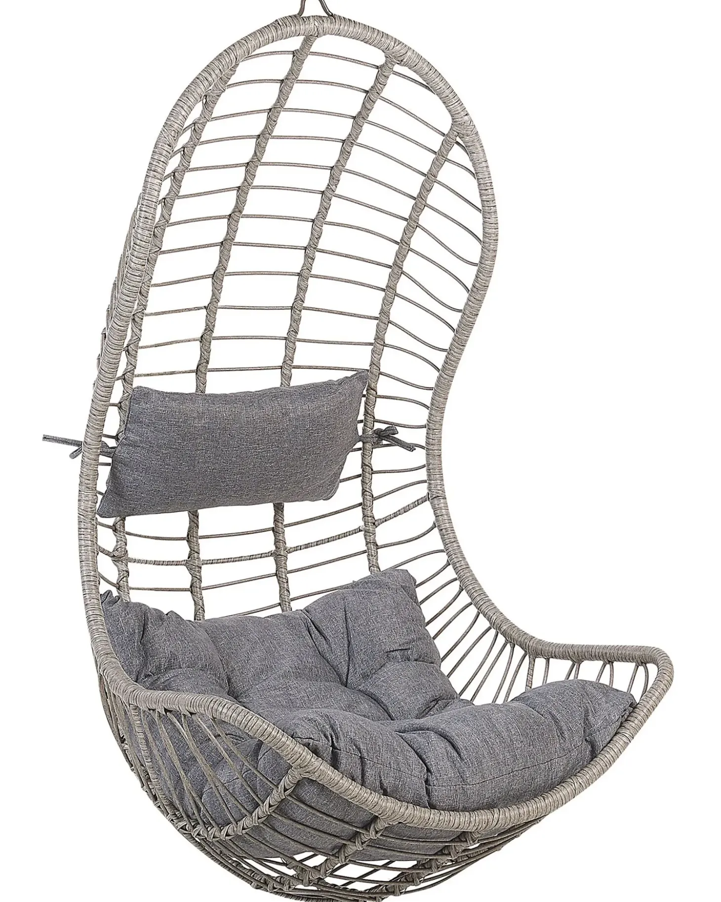 Hængestol PINETO PE-rattan Grå