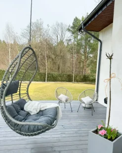 Hængestol PINETO PE-rattan Grå