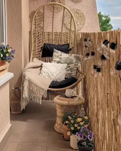 Hængestol PINETO PE-rattan Naturlig