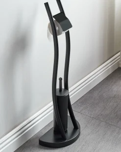 Holder til toiletpapir og -børste SOACHA Metal Sort