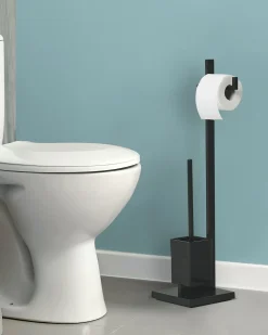 Holder til toiletpapir og -børste ULAPES Metal Sort