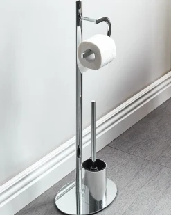 Holder til toiletpapir og -børste SARTO Metal Sølv