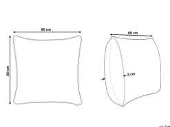 Hovedpude ERRIGAL Lav Microfiber 80 x 80 cm Hvid