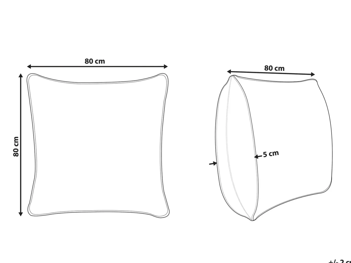 Hovedpude ERRIGAL Lav Microfiber 80 x 80 cm Hvid