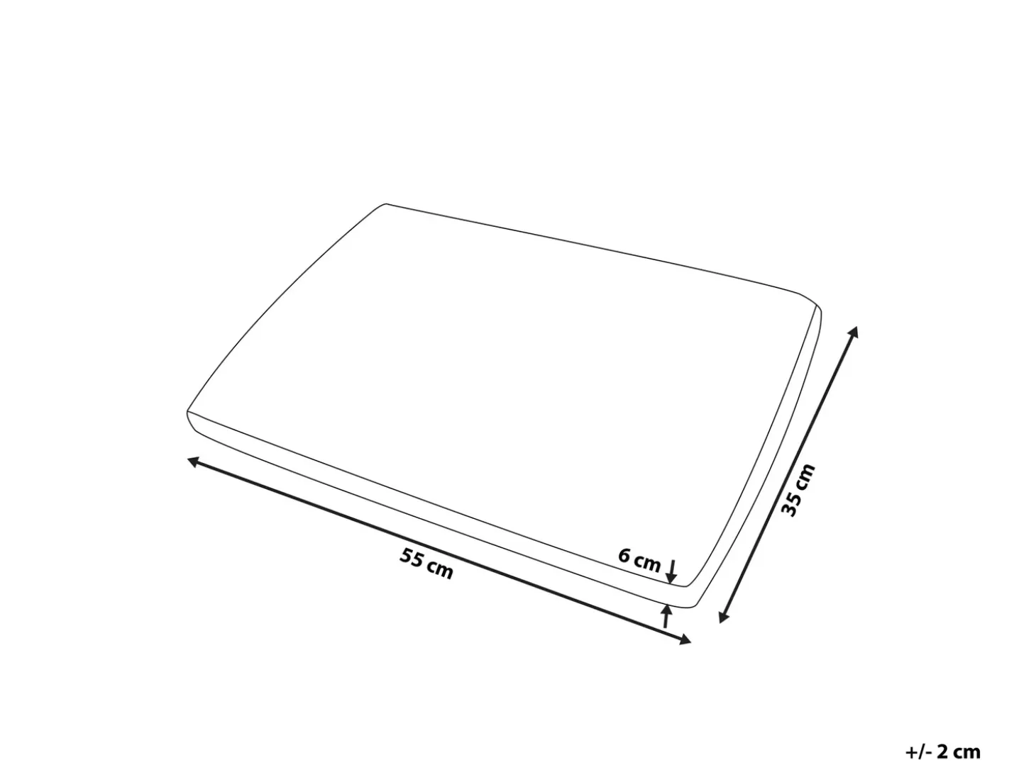 Hovedpude MUIR Lav Memory skum 55 x 35 cm Hvid