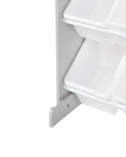 Hylde med 9 opbevaringskasser COLLIE 78 cm Grå