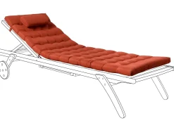 Hynde til liggestol CESANA PREMIUM 192 x 56 cm Rød
