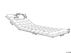 Hynde til liggestol CESANA PREMIUM 192 x 56 cm Cremehvid