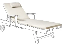 Hynde til liggestol TOSCANA/JAVA/AMANTEA PREMIUM 189 x 58 cm Lys Beige