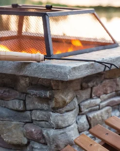 Ildsted med grill KELUD Beton Grå