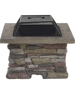 Ildsted med grill KELUD Beton Grå