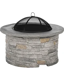 Ildsted med grill TAMBORA Beton Grå