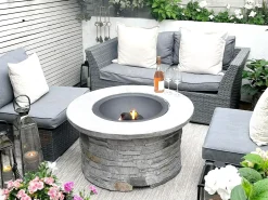 Ildsted med grill TAMBORA Beton Grå