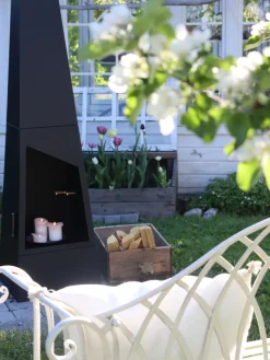 Ildsted med grill YATE Metal Sort