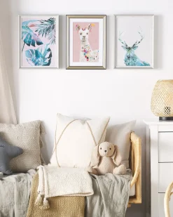 Indrammede plakater AGENA Blomster motiv 30 x 40 cm Blå
