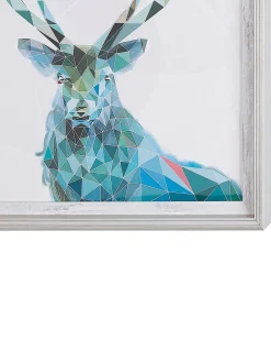 Indrammede plakater KAYES Dyre motiv 30 x 40 cm Blå