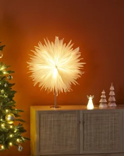 Juledekoration Bordlampe SATOPANTH Stjerne 70 cm Hvid