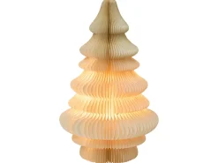 Juledekoration Bordlampe DREVJA Juletræ 51 cm Beige