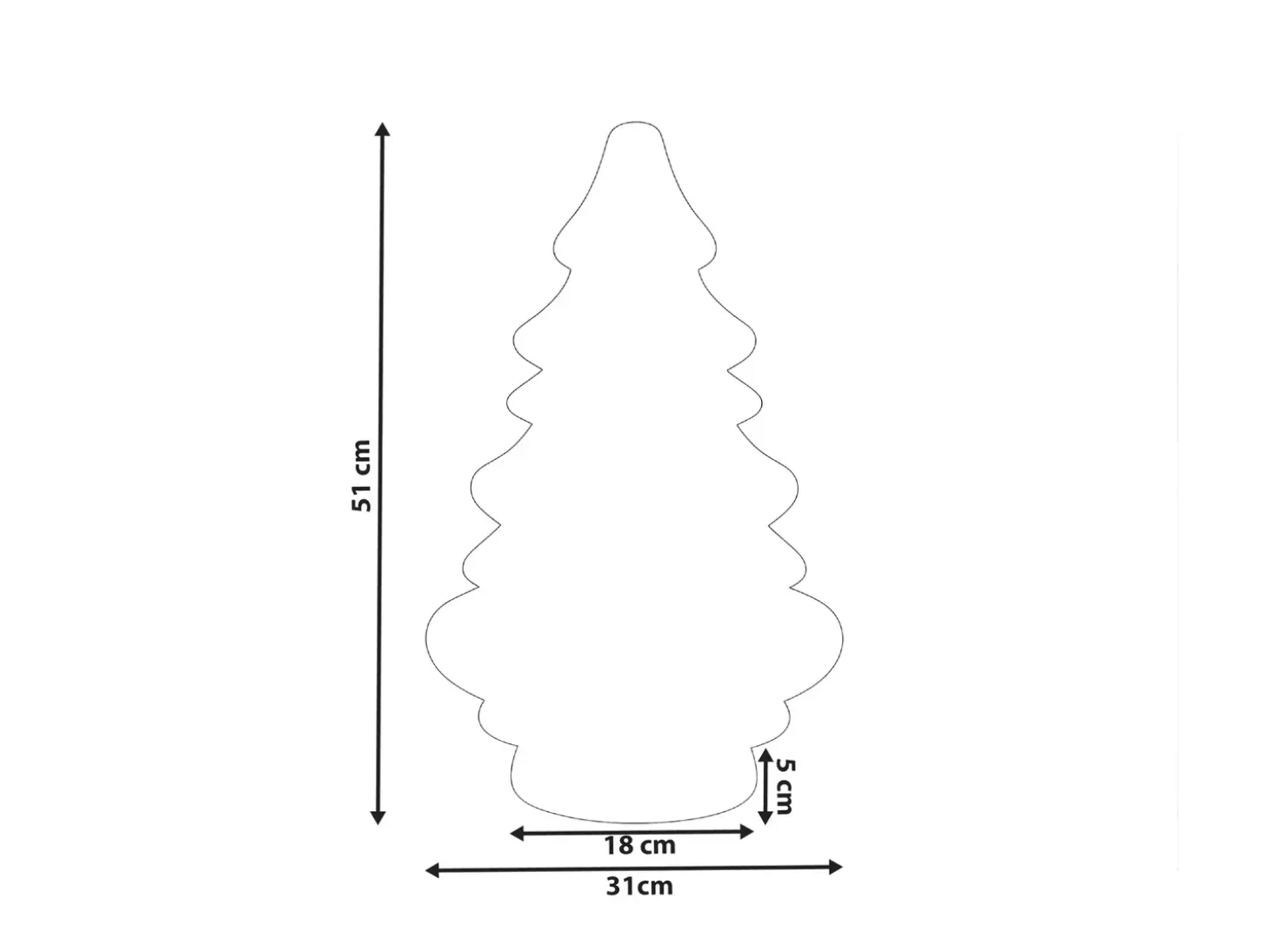 Juledekoration Bordlampe DREVJA Juletræ 51 cm Beige