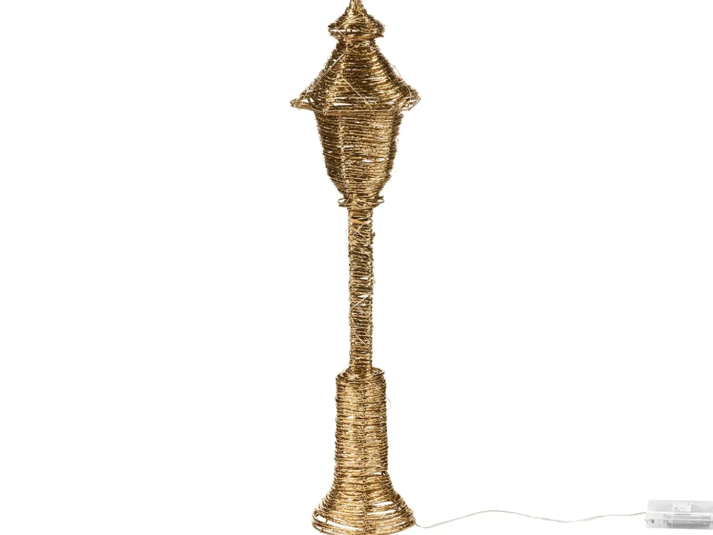 Juledekoration LED ALFTANES Søjle lampe 62 cm Guld
