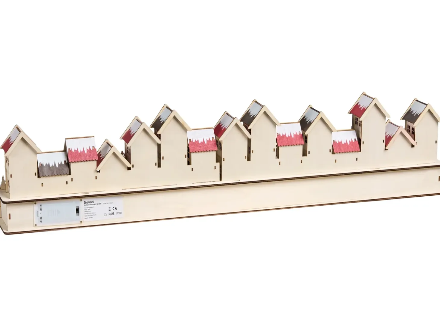 Juledekoration LED ASPERN Adventskalender 18 cm Rød