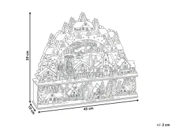 Juledekoration LED BOLKESJO 39 cm Lysebrun