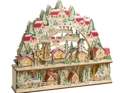 Juledekoration LED BOLKESJO 39 cm Lysebrun