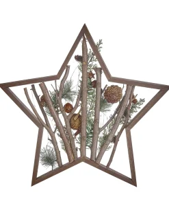 Juledekoration LED DOKKA Stjerne 46 cm Brun