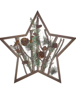 Juledekoration LED DOKKA Stjerne 46 cm Brun