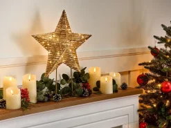 Juledekoration LED FARUP Stjerne 51 cm Guld