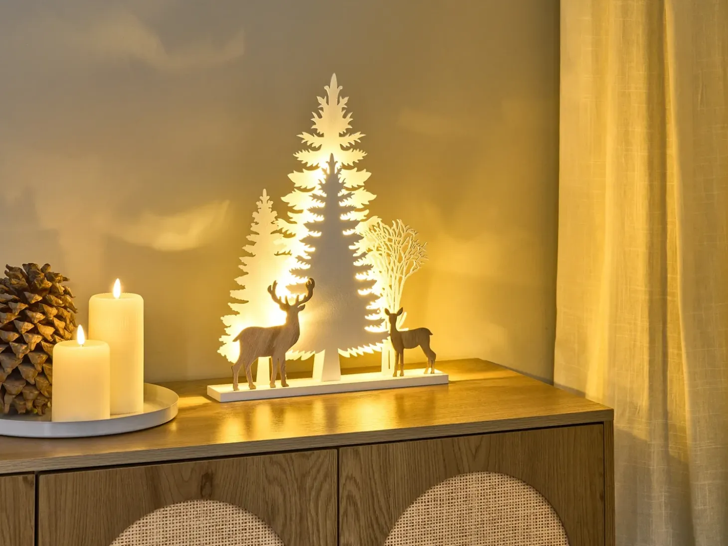 Juledekoration LED GISSELAN 45 cm Hvid
