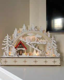 Juledekoration LED GOKSJO 33 cm Lysebrun