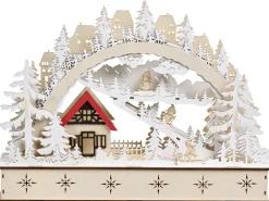 Juledekoration LED GOKSJO 33 cm Lysebrun
