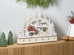 Juledekoration LED GOKSJO 33 cm Lysebrun